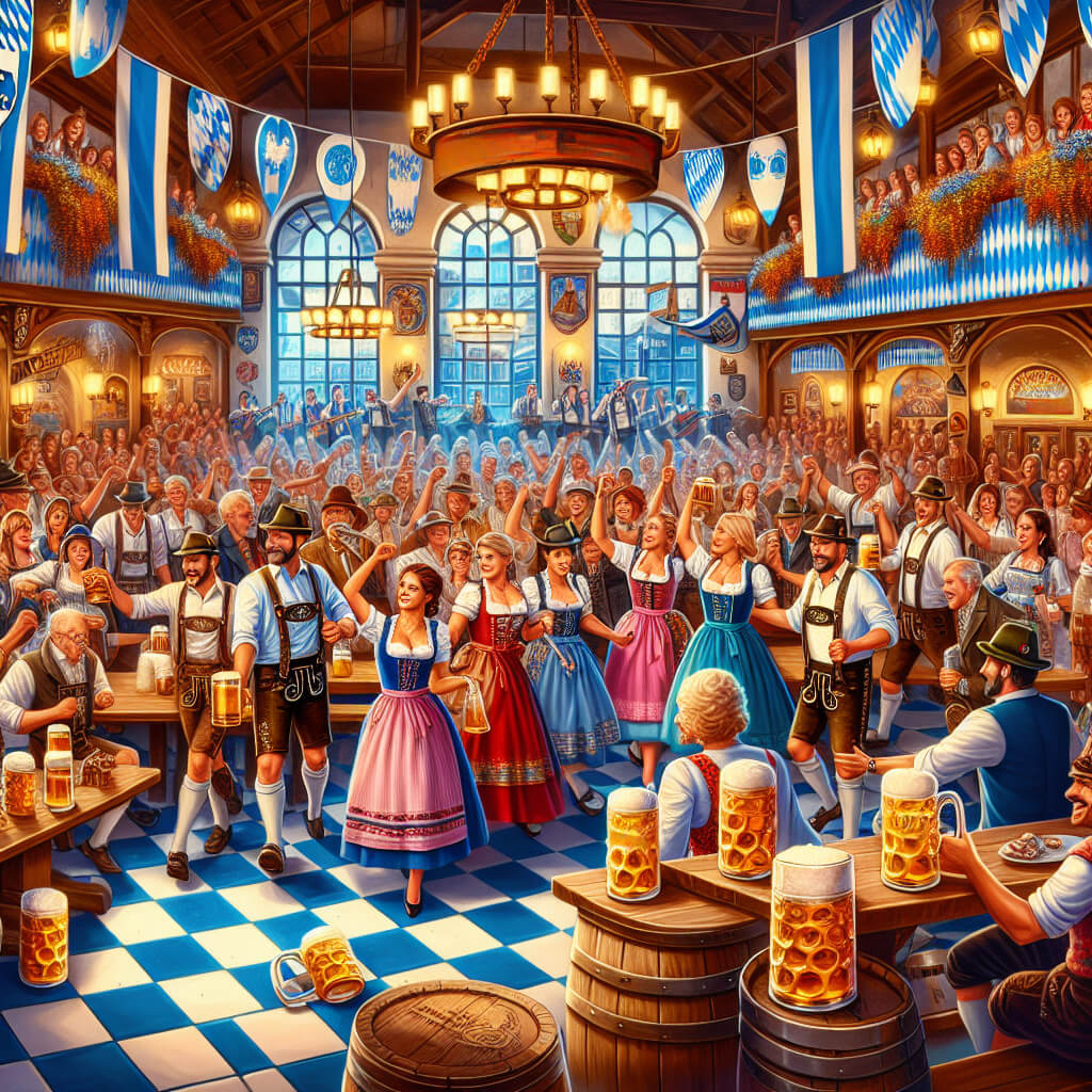 Symbolisierung des Oktoberfestes im Gasthaus zur Bast.